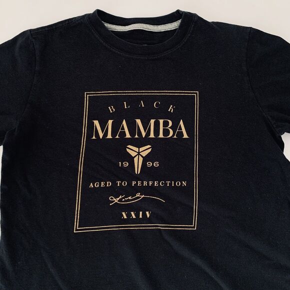 Nike Shirt Kobe Bryant Black Mamba Aged Perfection Tee Youth Small Gold 1996 - Picture 3 of 8